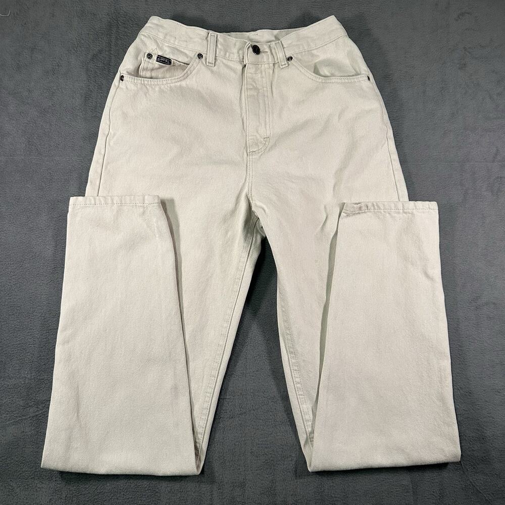 Demin Riders Jeans Beige Women’s 29.5x34 High Rise Straight Leg Cotton